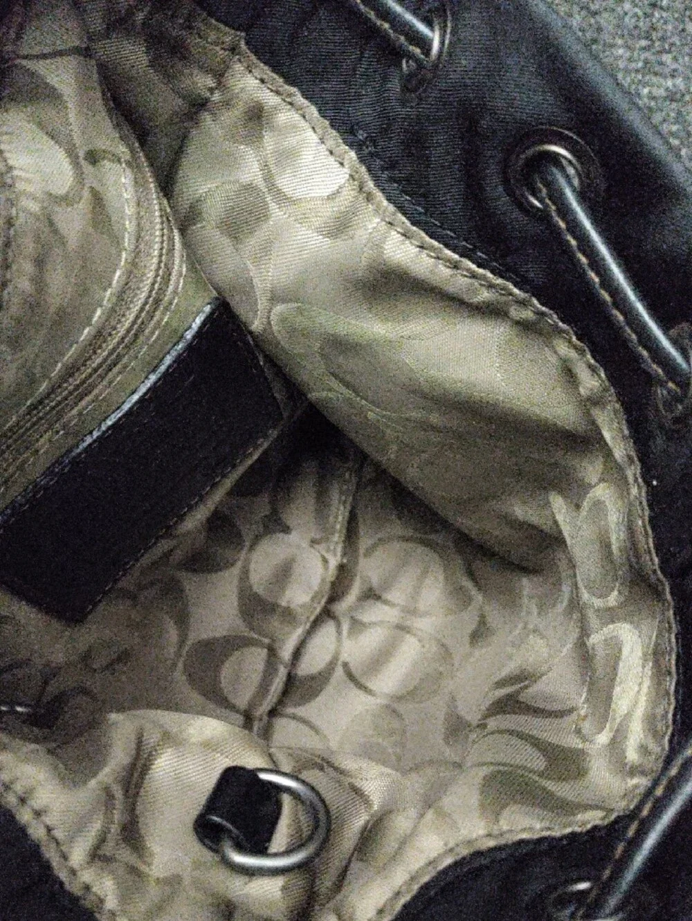 Coach crossbody drawstring